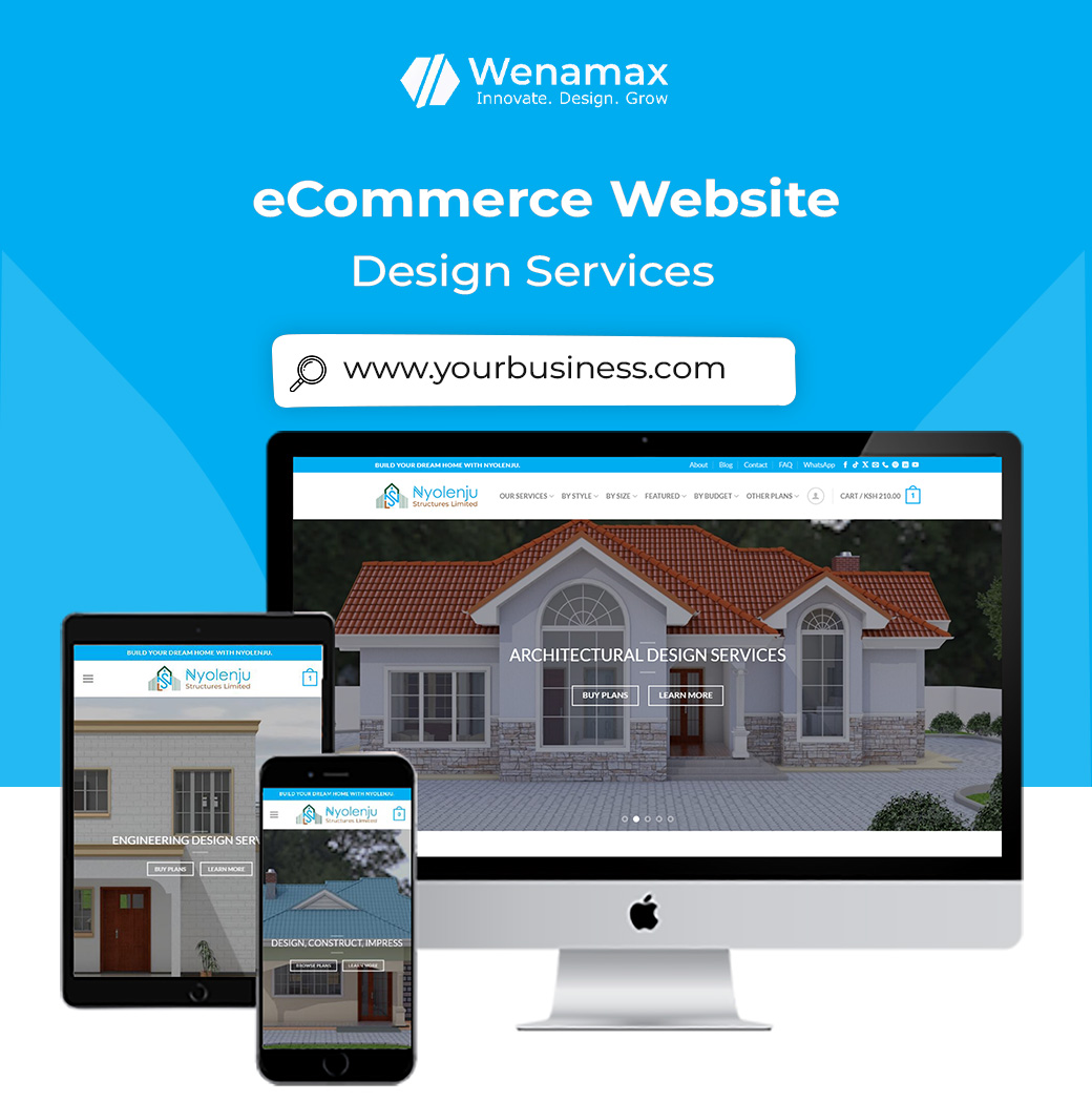 ecommerce website design services in Kenya at Wenamax