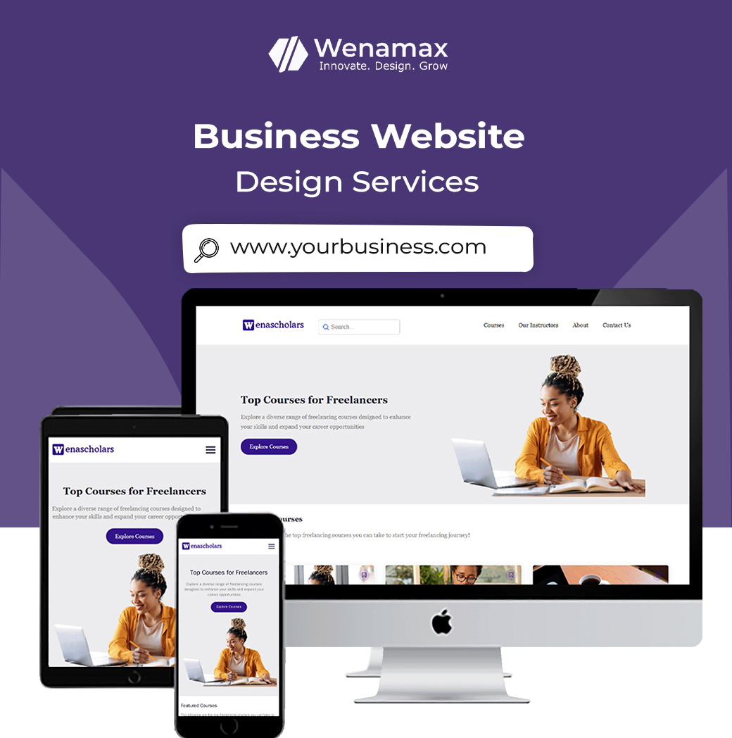 Business website design services in Kenya at Wenamax