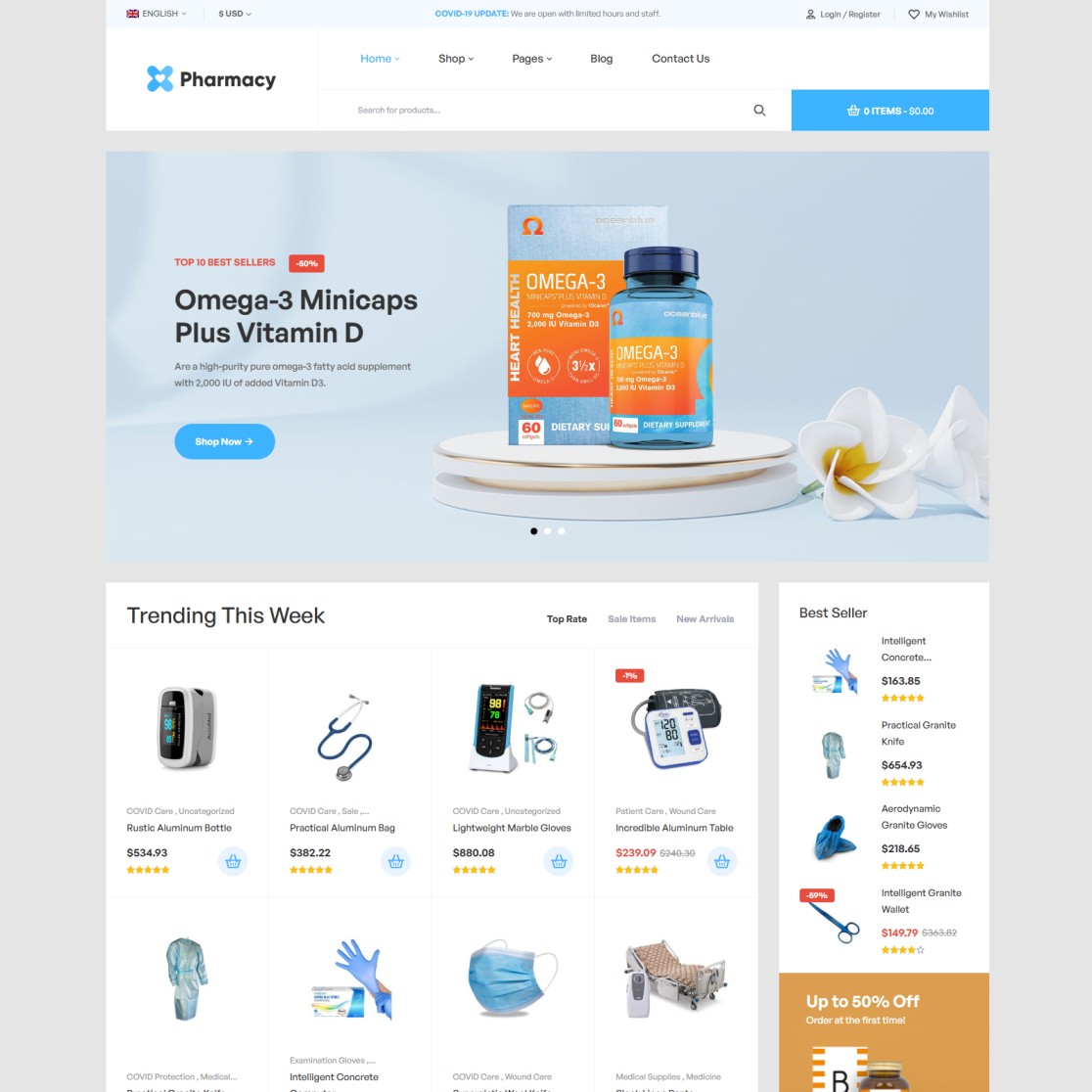 Pharmacy or Chemist Website